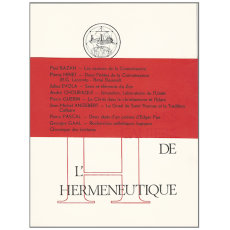 Les Cahiers de l'Hermeneutique. No. 1